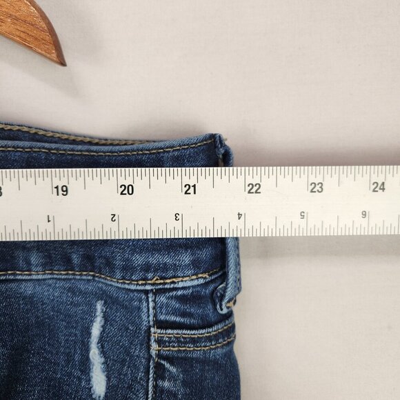 Torrid Jeggings Super Soft Women's 22R  Mid Rise Ankle Distressed Denim Blue - Picture 3 of 8
